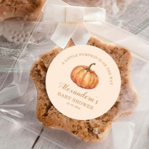 Ein kleiner Pumkin Fall Baby Duschvorteil Runder Aufkleber