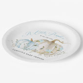 Ein kleiner Pumkin Fall Boy Baby Shower Teller (Schrägansicht)