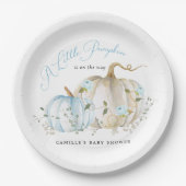 Ein kleiner Pumkin Fall Boy Baby Shower Teller (Vorderseite)