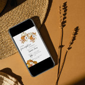 Ein kleiner Pumpkin | Aquarell Floral Babydusche Einladung