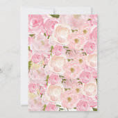 Ein kleiner Pumpkin Baby Dusche Pink & Gold Glitze Einladung (Rückseite)