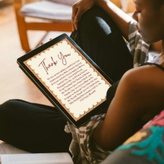 Ein kleiner Pumpkin Baby Duschkopf Danke Karte