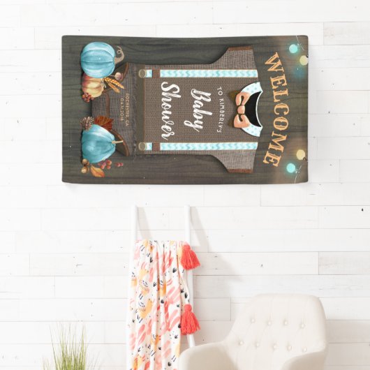 Ein kleiner Pumpkin | Babydusche | Baby Boy Banner (Insitu)