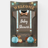 Ein kleiner Pumpkin | Babydusche | Baby Boy Banner (Vertikal)