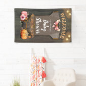 Ein kleiner Pumpkin | Babydusche | Baby Girl Banner (Insitu)