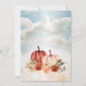 Ein kleiner Pumpkin | Fall Floral Girl Baby Sprink Einladung (Rückseite)