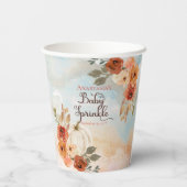 Ein kleiner Pumpkin | Fall Floral Girl Baby Sprink Pappbecher (Rückseite)