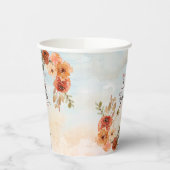 Ein kleiner Pumpkin | Fall Floral Girl Baby Sprink Pappbecher (Links)