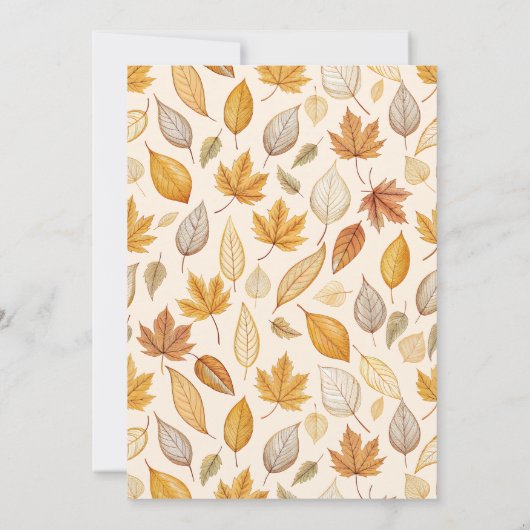 Ein kleiner Pumpkin Fall Foliage Arch Einladung (Rückseite)