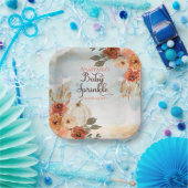 Ein kleiner Pumpkin | Floral Girl Baby Sprinkle Pappteller (Party)