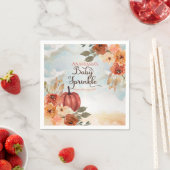 Ein kleiner Pumpkin | Floral Girl Baby Sprinkle Serviette (Beispiel)