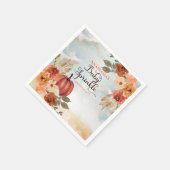 Ein kleiner Pumpkin | Floral Girl Baby Sprinkle Serviette (Ecke)