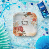 Ein kleiner Pumpkin | Floral Girl Babydusche Pappteller (Party)