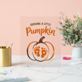 Ein kleiner Pumpkin-Funny Fall wachsen Acrylschild (Hochzeit)