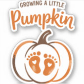 Ein kleiner Pumpkin-Funny Fall wachsen Aufkleber (Vorderseite)
