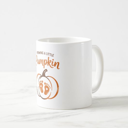Ein kleiner Pumpkin-Funny Fall wachsen Kaffeetasse (VorderseiteRechts)
