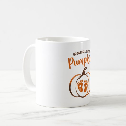 Ein kleiner Pumpkin-Funny Fall wachsen Kaffeetasse (Vorderseite Links)