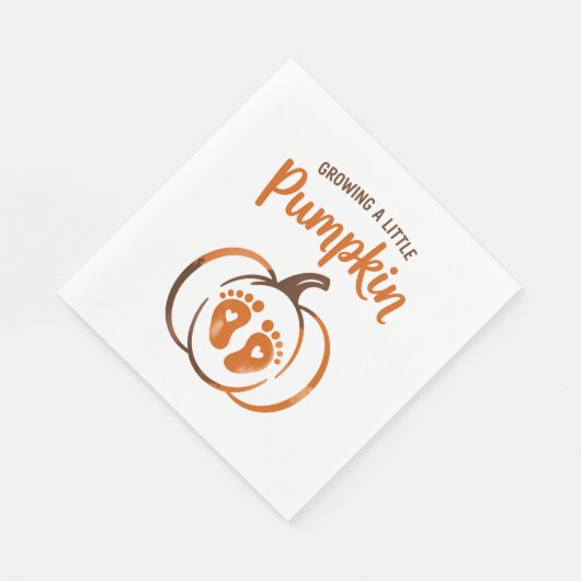 Ein kleiner Pumpkin-Funny Fall wachsen Serviette (Ecke)