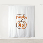 Ein kleiner Pumpkin-Funny Fall wachsen Wandteppich (Vorderseite)
