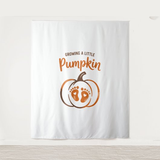 Ein kleiner Pumpkin-Funny Fall wachsen Wandteppich (Vorderseite)