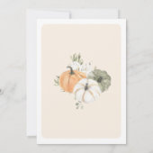 Ein kleiner Pumpkin Herbst Geburtstag Einladung (Rückseite)