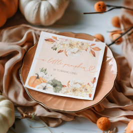 Ein kleiner Pumpkin Herbst Geburtstag Serviette