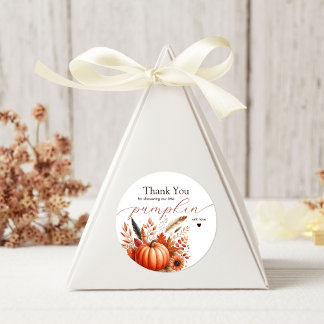 Ein kleiner Pumpkin-Herbst Vielen Dank Runder Aufkleber