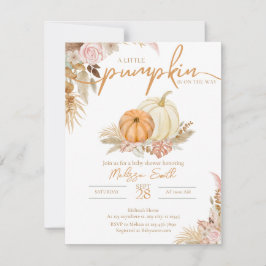 Ein kleiner Pumpkin ist auf dem Weg Boho Einladung