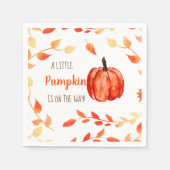 Ein kleiner Pumpkin ist auf dem Weg Herbst Baby Du Serviette (Vorderseite)
