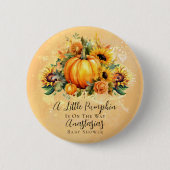 Ein kleiner Pumpkin | Sonnenblumen Herbstdusche Button (Vorderseite)