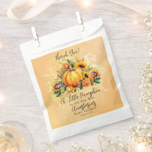 Ein kleiner Pumpkin Sonnenblumen Herbstdusche Geschenktütchen