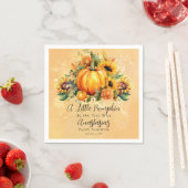 Ein kleiner Pumpkin | Sonnenblumen Herbstdusche Serviette (Beispiel)