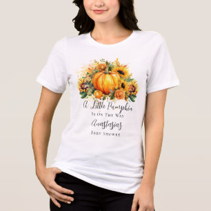 Ein kleiner Pumpkin   Sonnenblumen Herbstdusche Tri-Blend Shirt