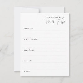 Ein kleiner Ratschlag für die zukünftige Mama Mitteilungskarte