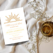 Ein kleiner Ray der Sonnenschein-Boho-Babydusche Einladung