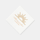 Ein kleiner Ray der Sonnenschein-Boho-Babydusche Serviette (Ecke)