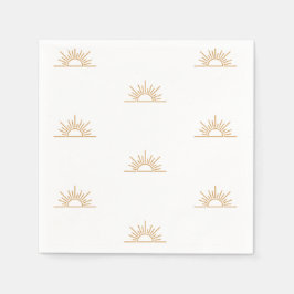 Ein kleiner Ray der Sonnenschein-Boho-Babydusche Serviette