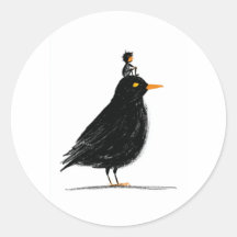 Ein kleiner Reiter auf einem schwarzen Vogel | Kla