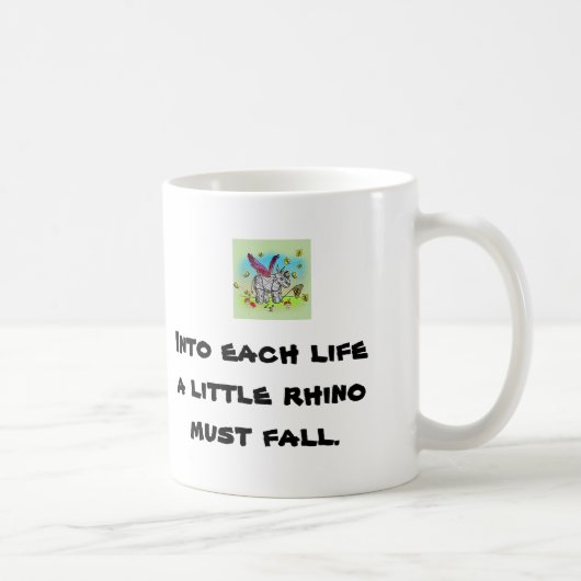 Ein kleiner Rhino Kaffeetasse (Rechts)