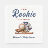 Ein kleiner Rookie auf dem Weg - Baseball Baby Dus Serviette (Vorderseite)