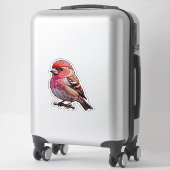 Ein kleiner roter Vogel Aufkleber (Koffer)