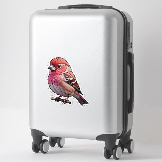 Ein kleiner roter Vogel Aufkleber (Koffer)