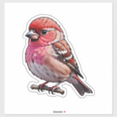 Ein kleiner roter Vogel Aufkleber (Blatt)