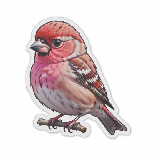 Ein kleiner roter Vogel Aufkleber (Vorderseite)