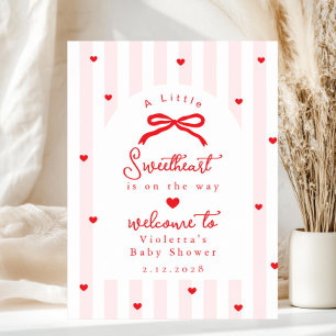 Ein kleiner Schatz Baby Shower Bogen Willkommen Poster