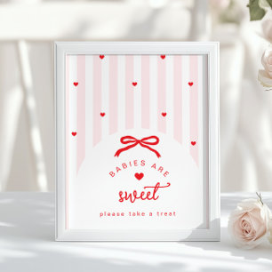 Ein kleiner Schatz Babys sind süße Kokette Schleif Poster
