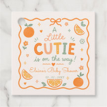 Ein kleiner Schatz ist auf dem Weg Orange Babypart