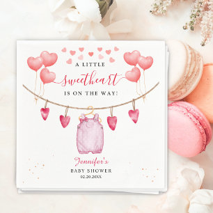Ein kleiner Schatz Valentinstag-Baby-Party Serviette