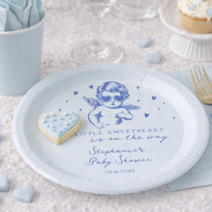 Ein kleiner Schatz Valentinstag Jungen-Baby-Party Pappteller
