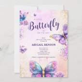 Ein kleiner Schmetterling auf dem Weg Butterfly Ba Einladung (Vorderseite)